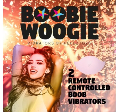 FeelzToys - Boobie Woogie Op afstand bedienbare Boob Vibrators (2 stuks)